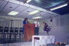 Hema (my translator) and I preaching in Caracas church