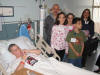 A precious family from church who surprised Isaac with a visit and a gift and cookies